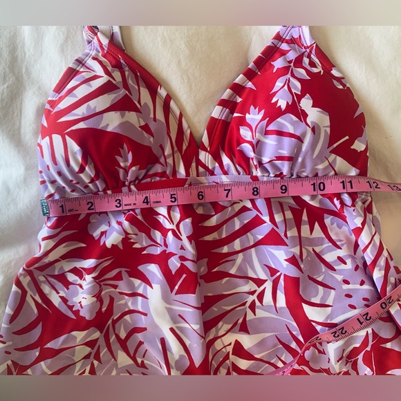NWOT Tankini Swim Top with Tropical Leaf Print - Picture 7 of 7